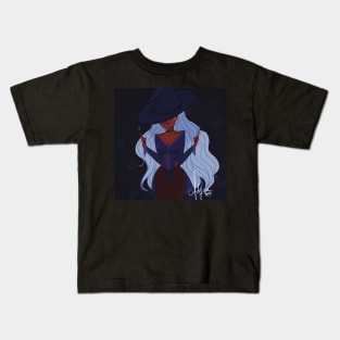 The Witch with Flaming Middle fingers Kids T-Shirt